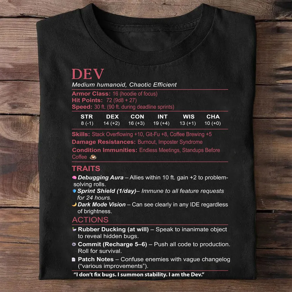 DEV Stats Classic Unisex T-Shirt - 1