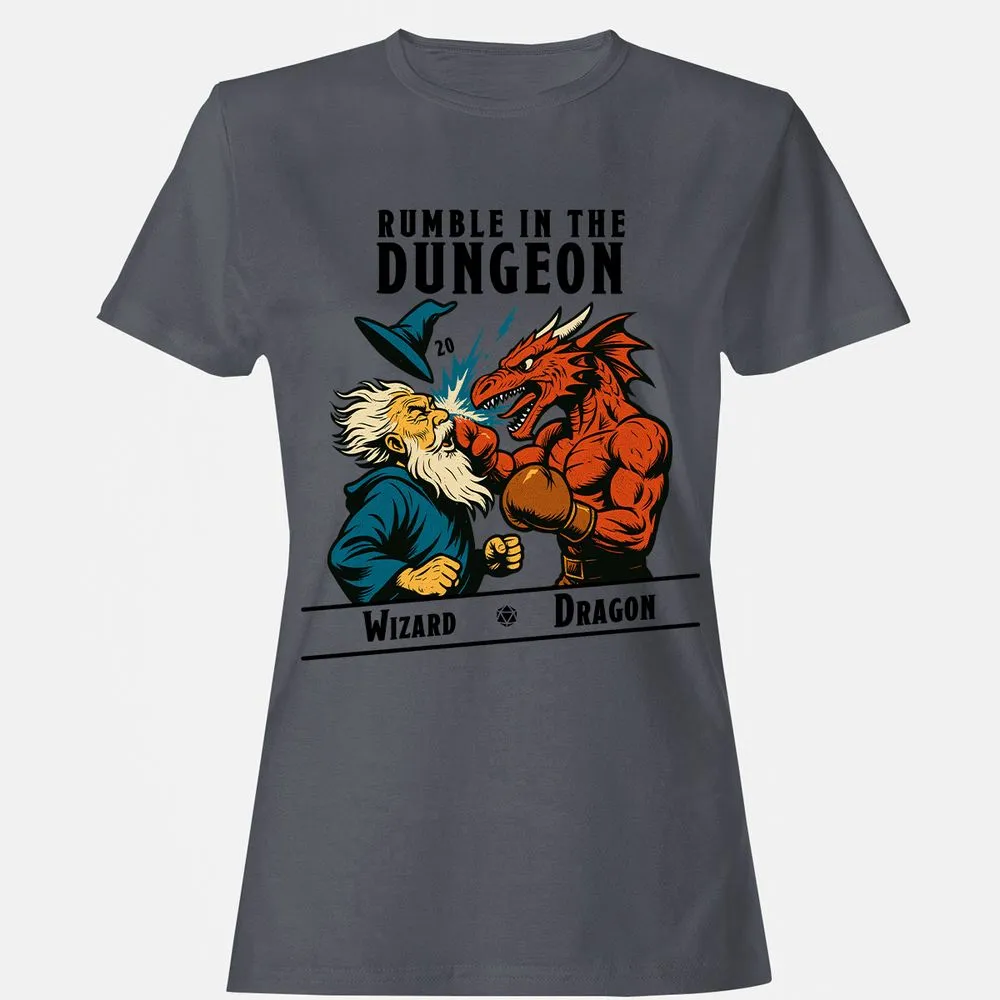 Rumble in the Dungeon Women's T-Shirt - Dark Heather - 5