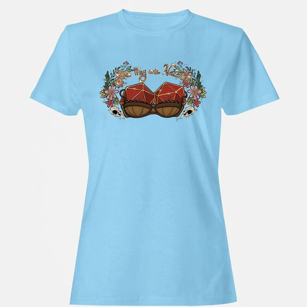 Yes They're Natural Women's T-Shirt - Light Blue - 8