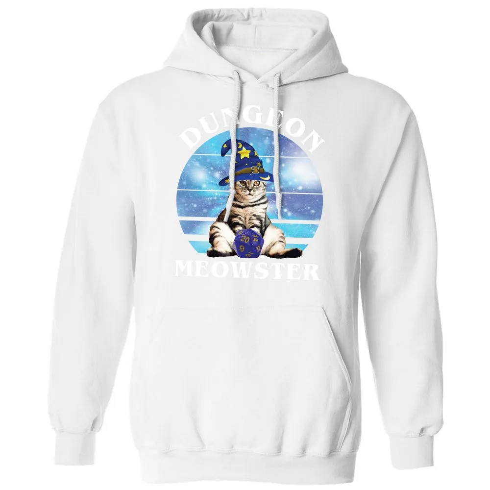 Dungeon Meowster Vintage Classic Unisex Hoodie - White - 11