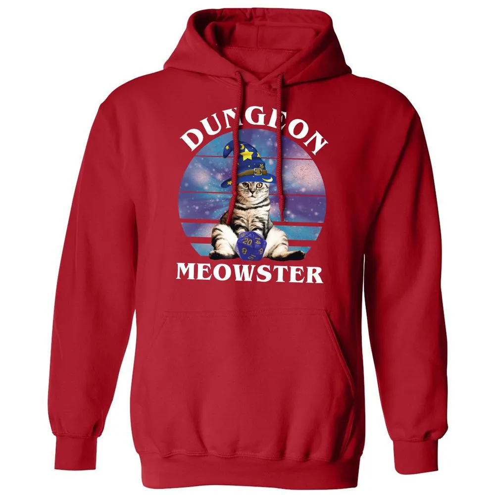 Dungeon Meowster Vintage Classic Unisex Hoodie - Red - 5
