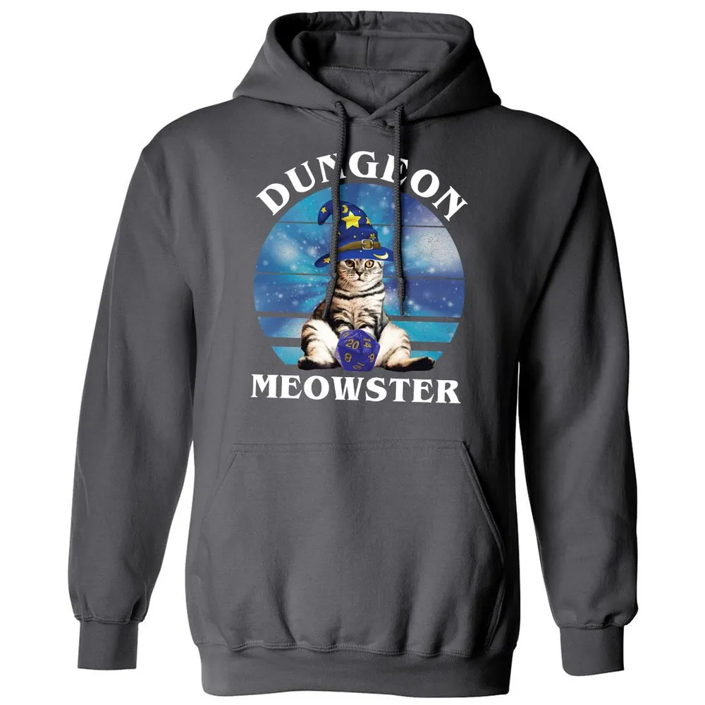 Dungeon Meowster Vintage Classic Unisex Hoodie - Charcoal - 7