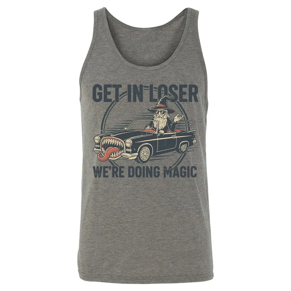 GET IN LOSER, WE’RE DOING MAGIC Unisex Jersey Tank - Grey Triblend - 2