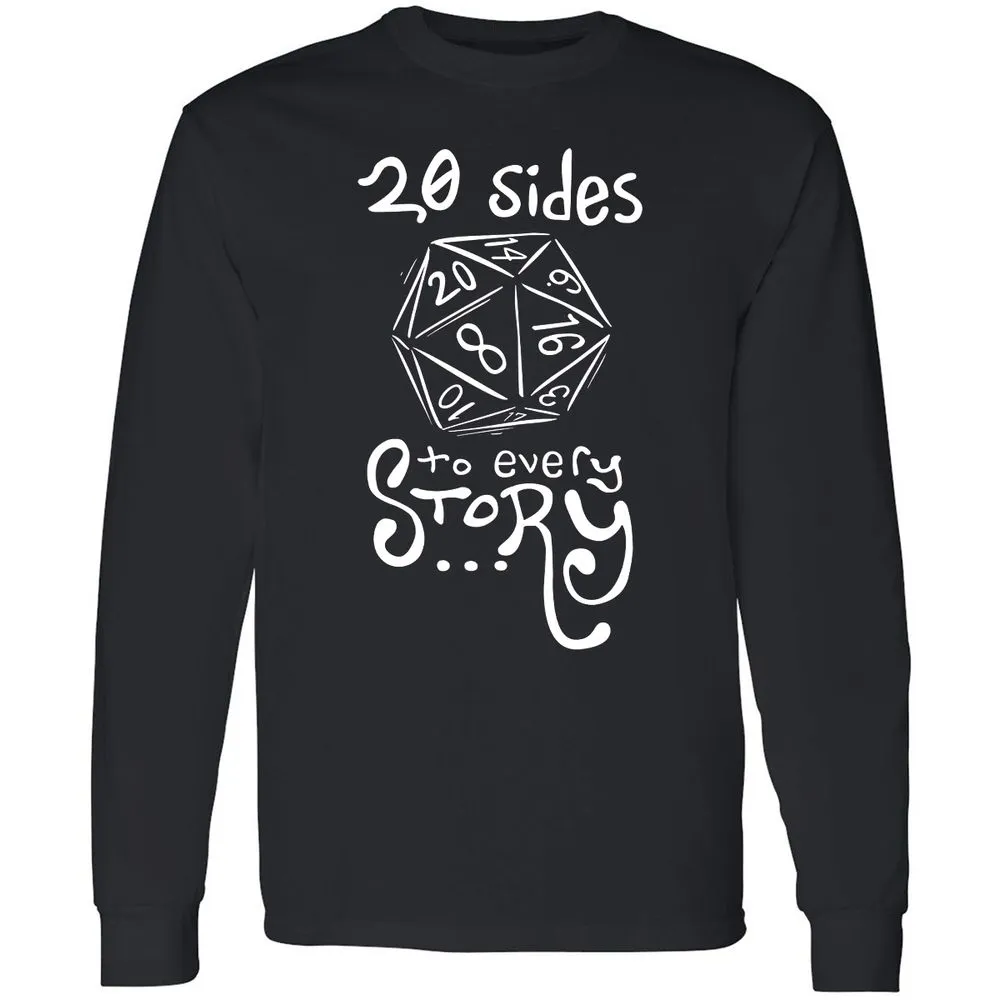 20 Sides to Every Story Long Sleeve T-Shirt - Black - 1