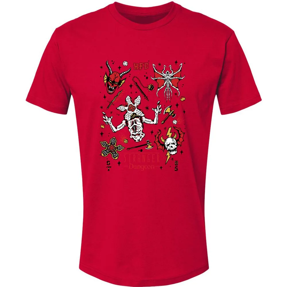STRANGER DUNGEON Premium Unisex T-Shirt - Red - 6