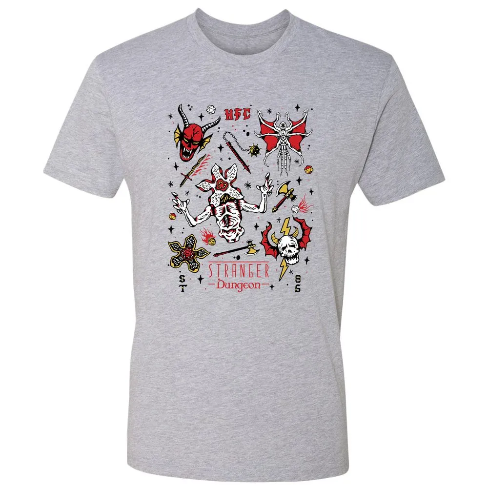 STRANGER DUNGEON Premium Unisex T-Shirt - Heather Grey - 9