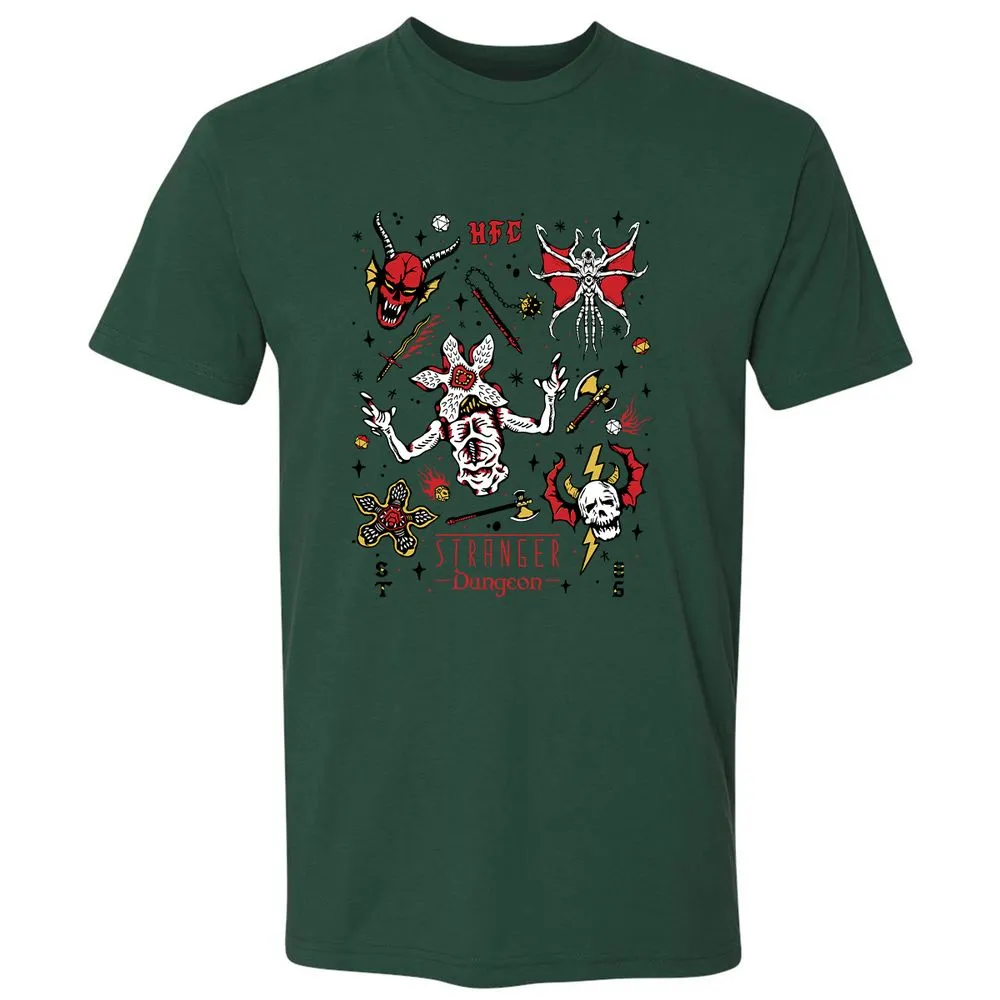 STRANGER DUNGEON Premium Unisex T-Shirt - Forest Green - 13