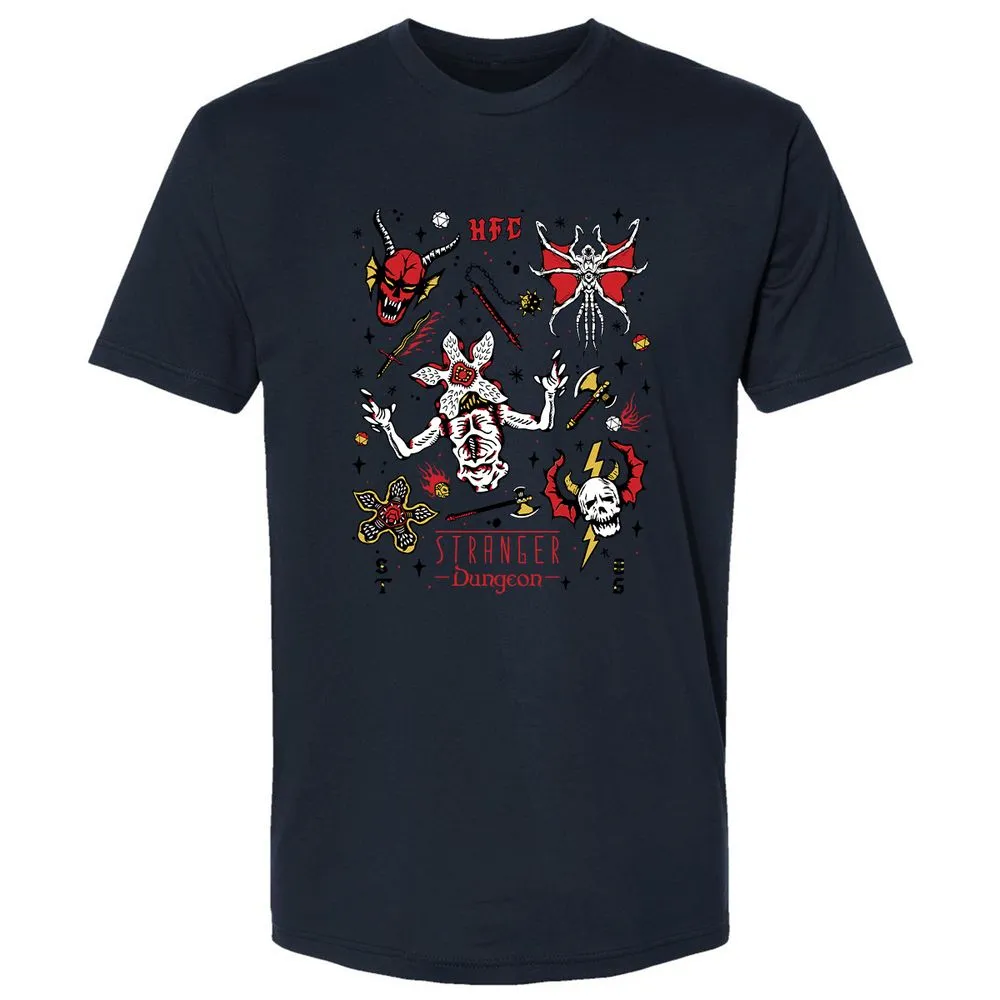 STRANGER DUNGEON Premium Unisex T-Shirt - Midnight Navy - 14