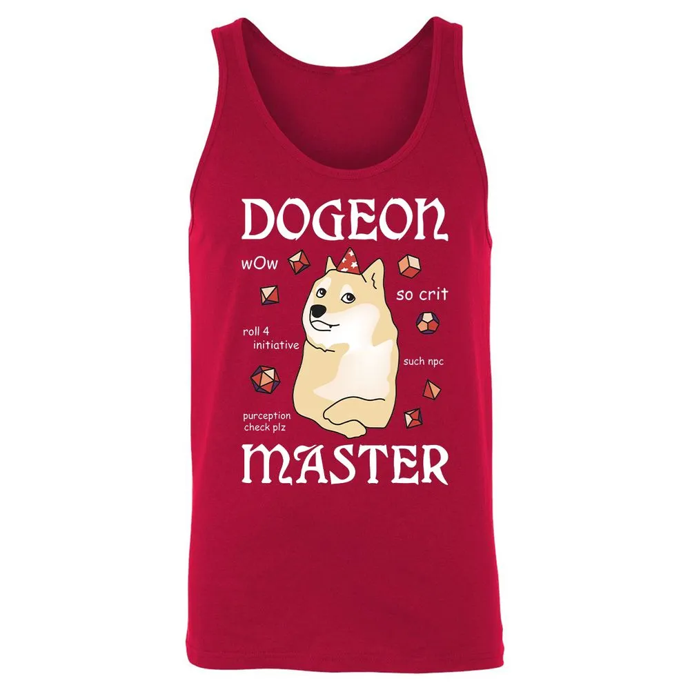 Dogeon Master Unisex Jersey Tank - Red - 11