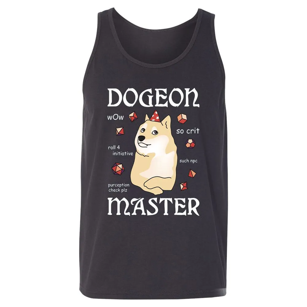 Dogeon Master Unisex Jersey Tank - Dark Grey - 7