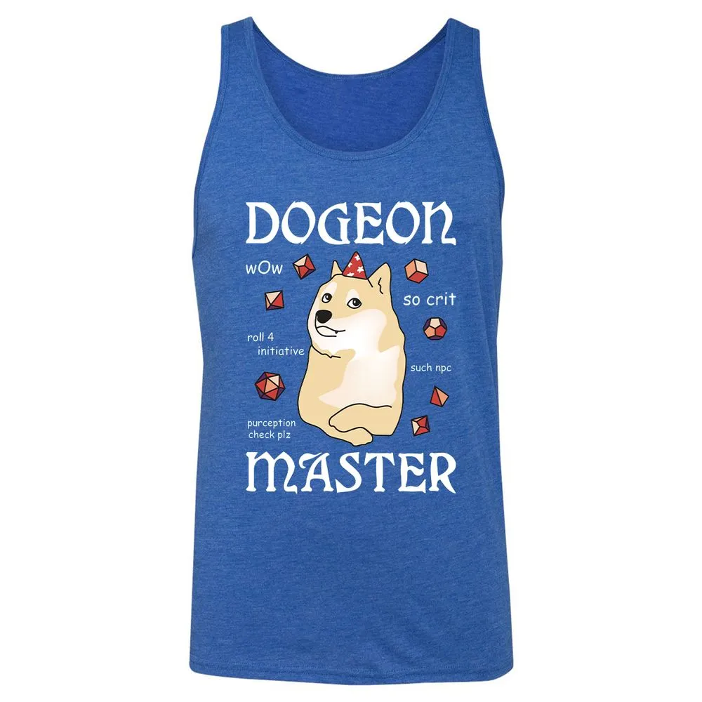Dogeon Master Unisex Jersey Tank - True Royal Triblend - 12