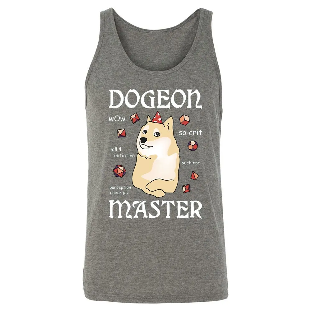 Dogeon Master Unisex Jersey Tank - Grey Triblend - 8
