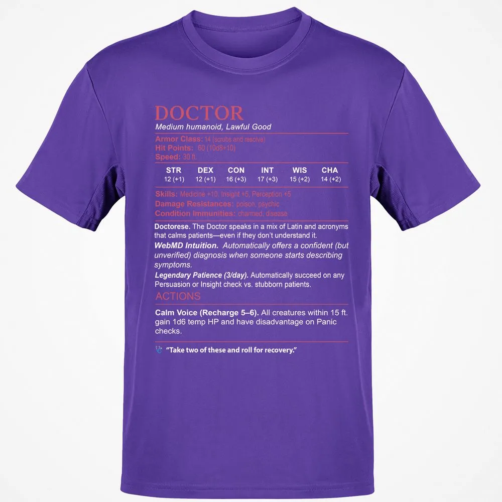 Doctor Stats Classic Unisex T-Shirt - Purple - 9