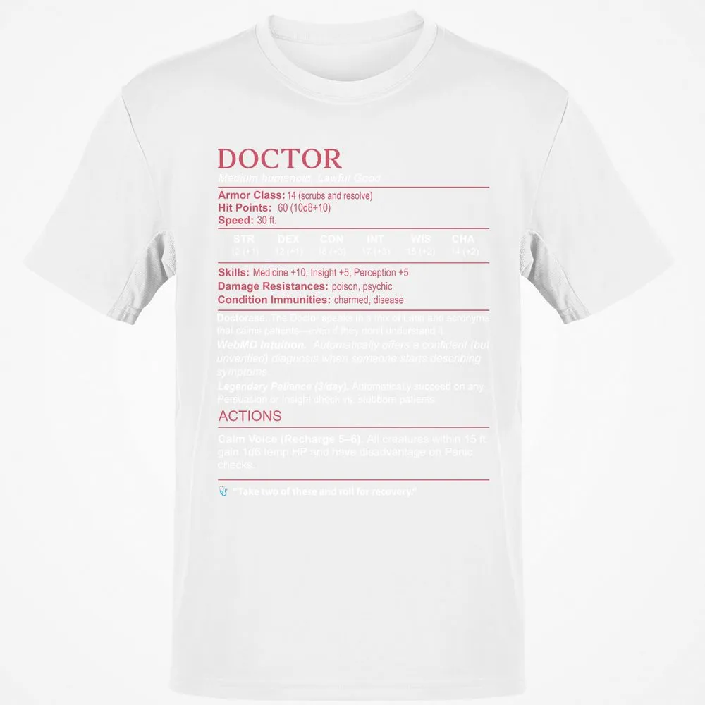 Doctor Stats Classic Unisex T-Shirt - White - 12
