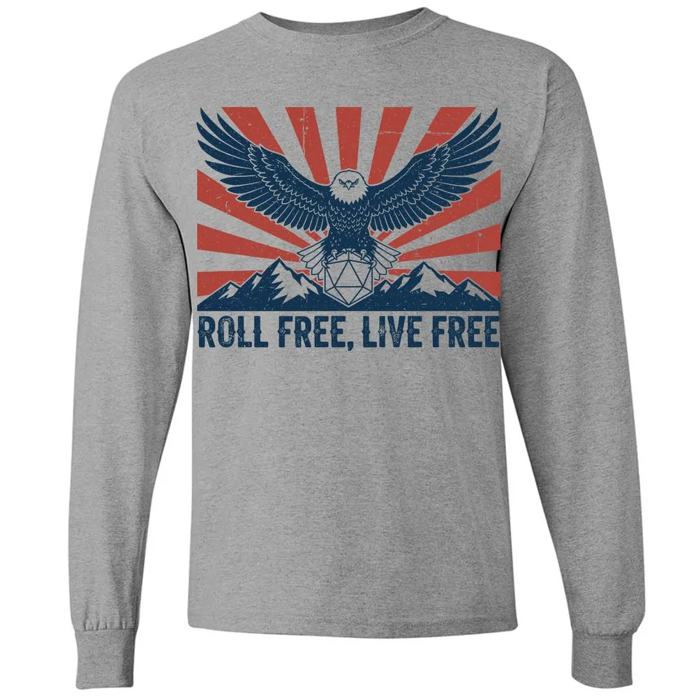 Roll Free, Live Free Long Sleeve T-Shirt - Graphite Heather - 6