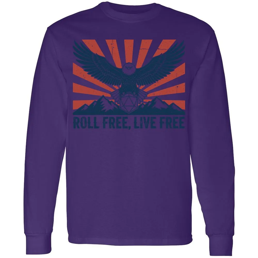 Roll Free, Live Free Long Sleeve T-Shirt - Purple - 13