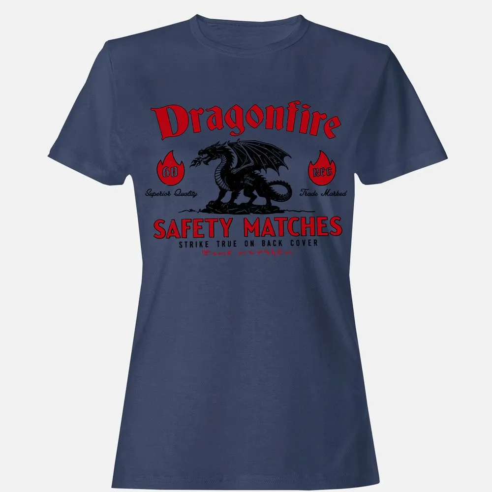 Dragonfire Women's T-Shirt - Navy - 10