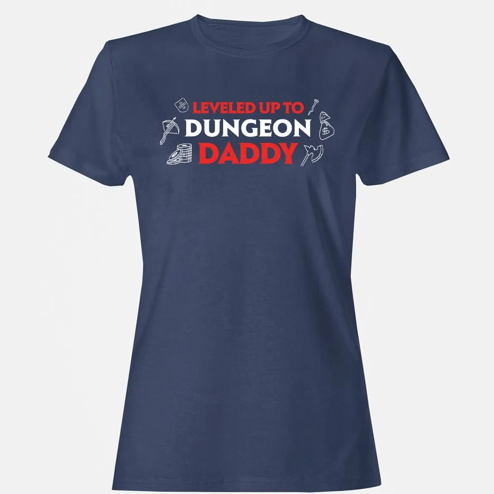 Leveled Up To Dungeon Daddy Women's T-Shirt - Navy - 10