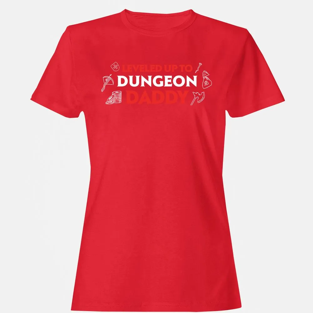 Leveled Up To Dungeon Daddy Women's T-Shirt - Red - 13