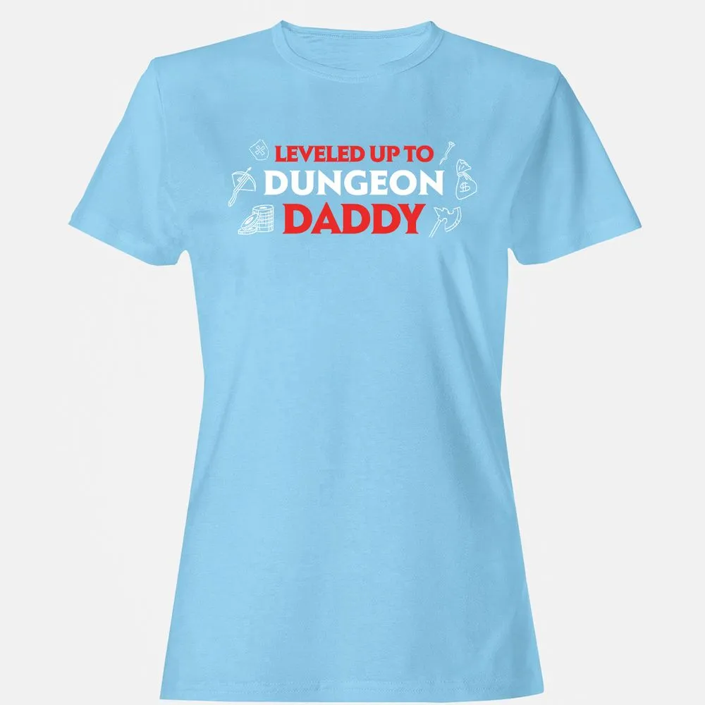 Leveled Up To Dungeon Daddy Women's T-Shirt - Light Blue - 8