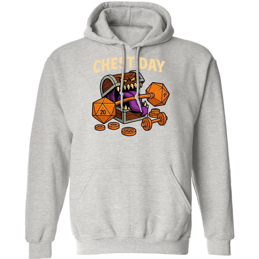 Chest Day Classic Unisex Hoodie - Ash - 8