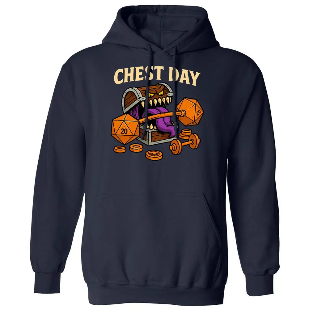 Chest Day Classic Unisex Hoodie - Navy - 2