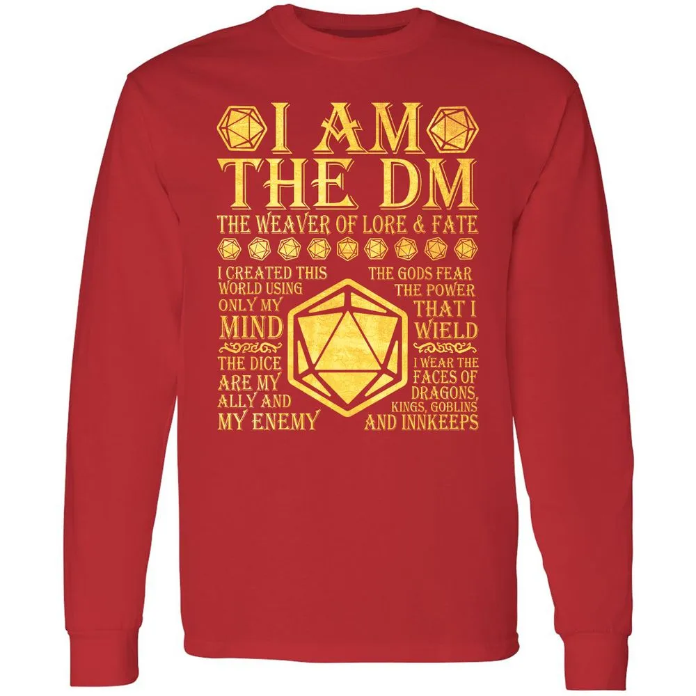 I Am The DM Long Sleeve T-Shirt - Red - 14
