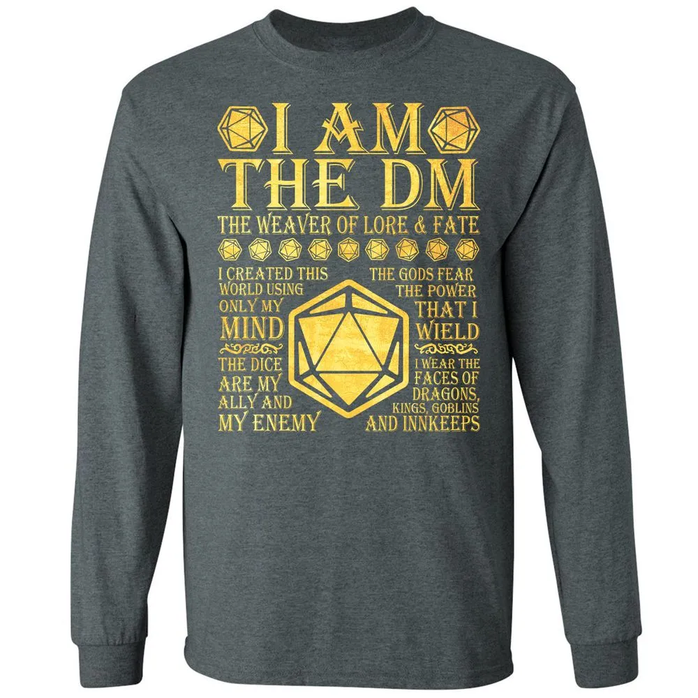 I Am The DM Long Sleeve T-Shirt - Dark Heather - 15
