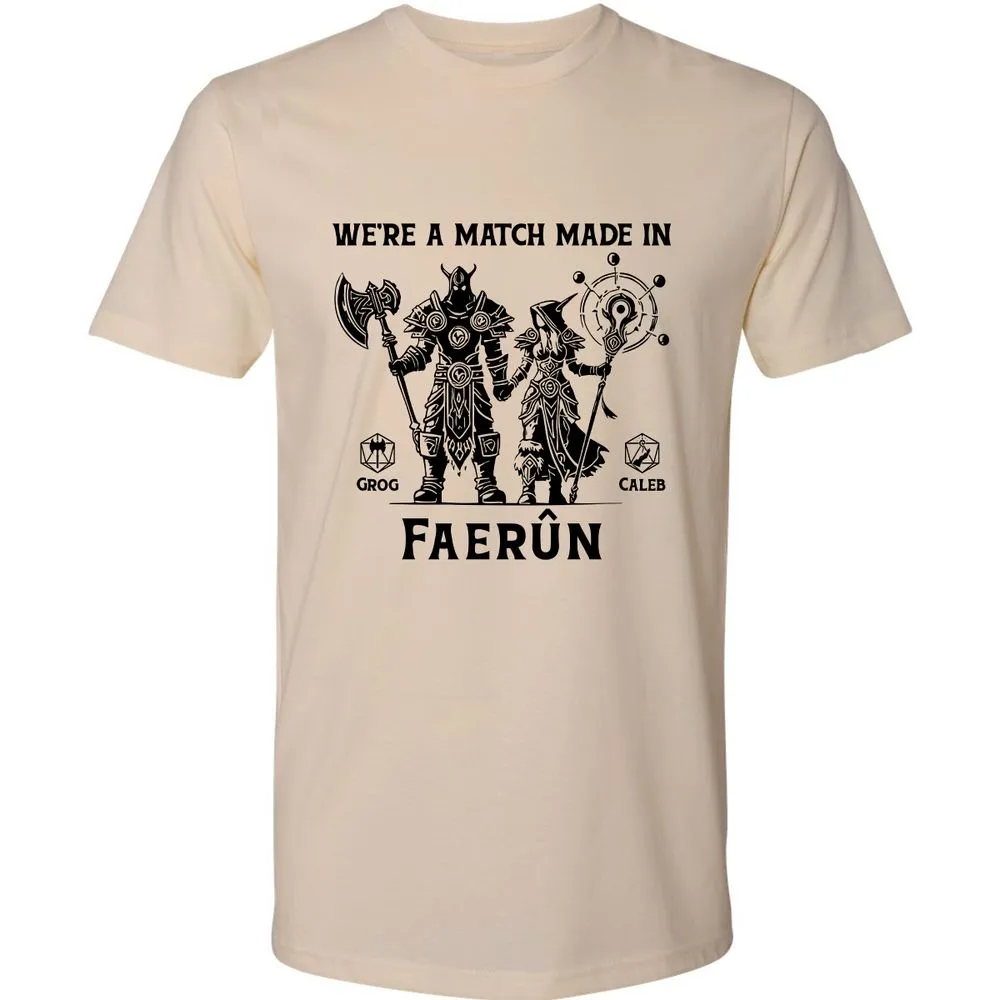 Custom DnD Class Couple Premium Unisex T-Shirt - Cream - 2
