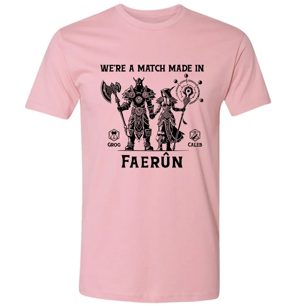 Custom DnD Class Couple Premium Unisex T-Shirt - Light Pink - 3