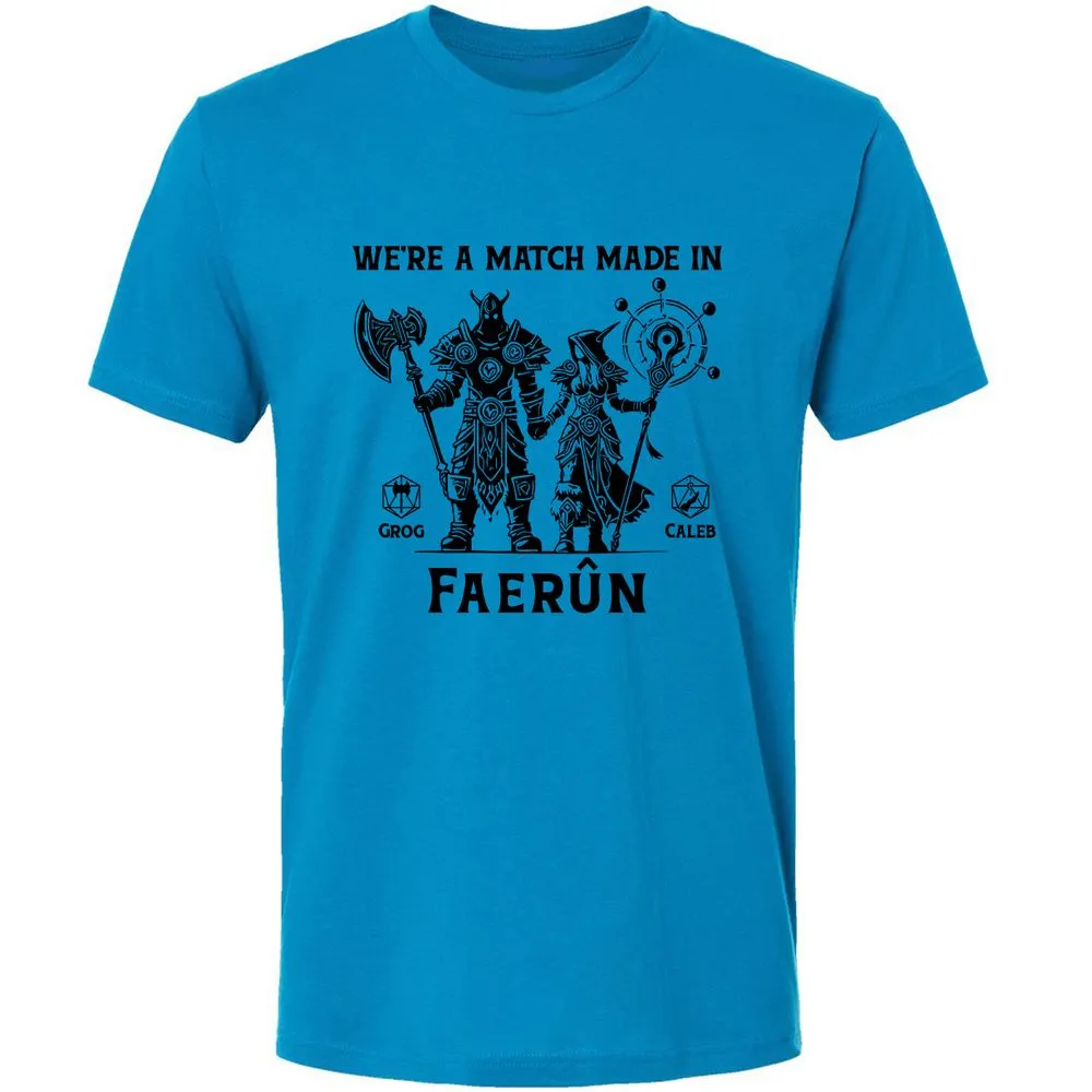 Custom DnD Class Couple Premium Unisex T-Shirt - Turquoise - 4