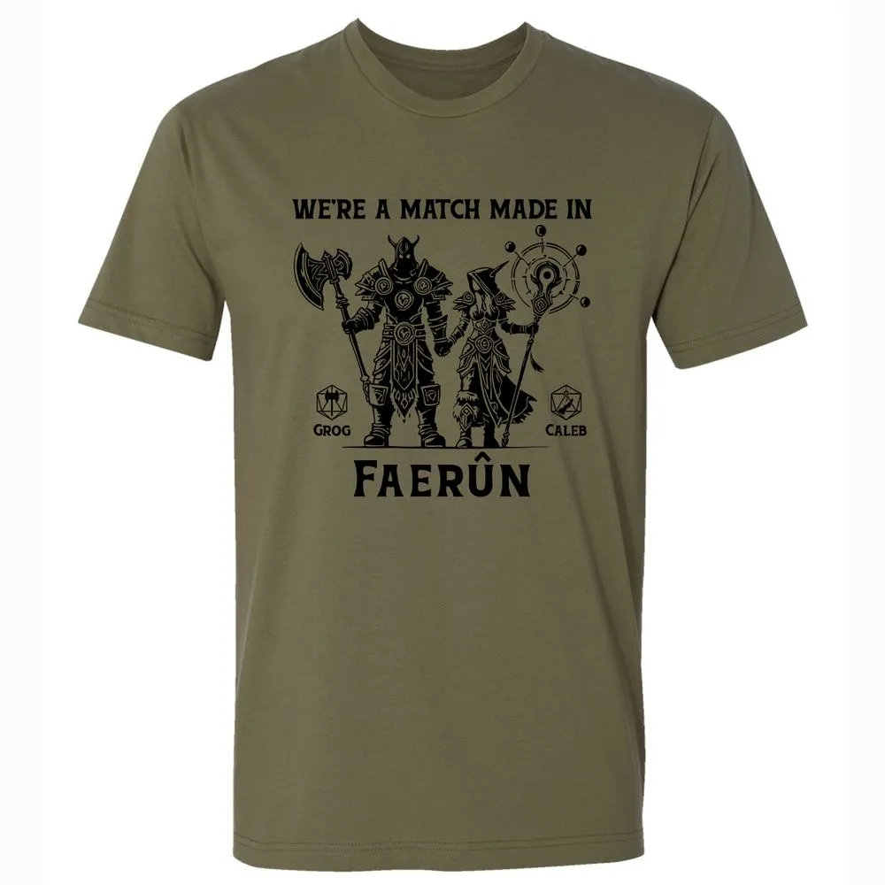 Custom DnD Class Couple Premium Unisex T-Shirt - Military Green - 5