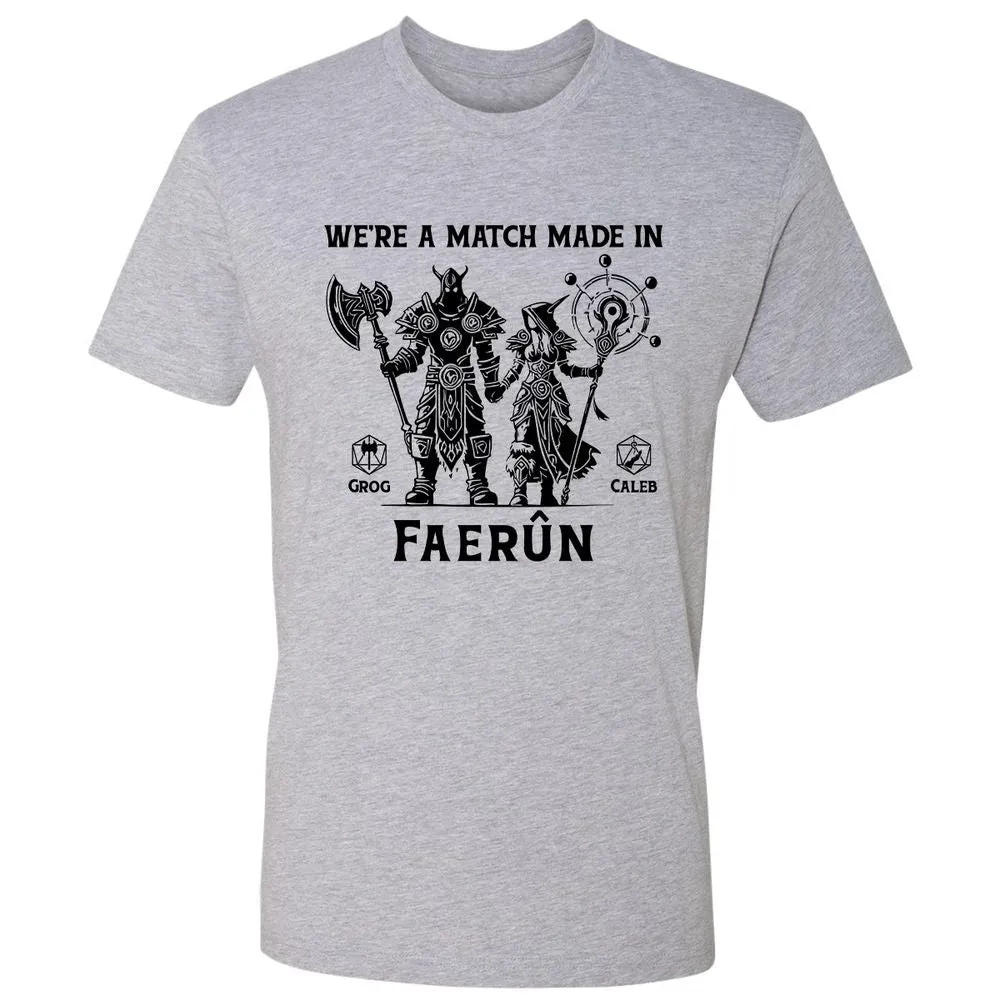 Custom DnD Class Couple Premium Unisex T-Shirt - Heather Grey - 9