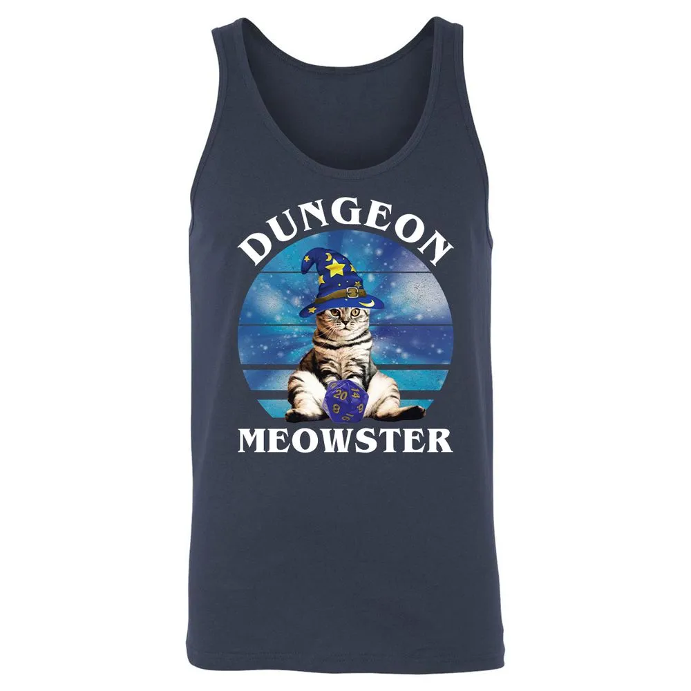 Dungeon Meowster Vintage Unisex Jersey Tank - Navy - 2