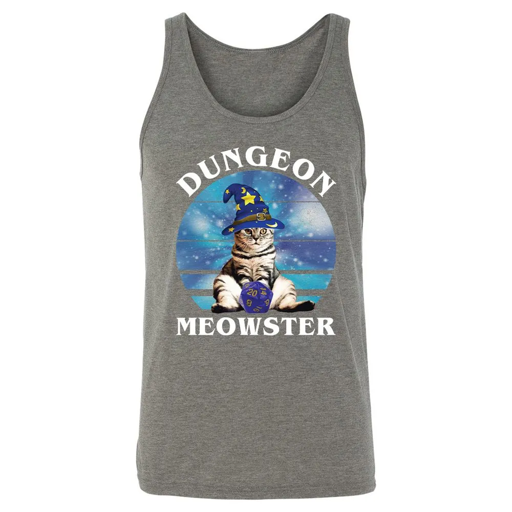 Dungeon Meowster Vintage Unisex Jersey Tank - Grey Triblend - 8