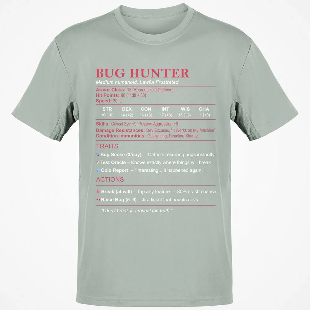 Tester Stats (Bug Hunter) Classic Unisex T-Shirt - Ash - 2