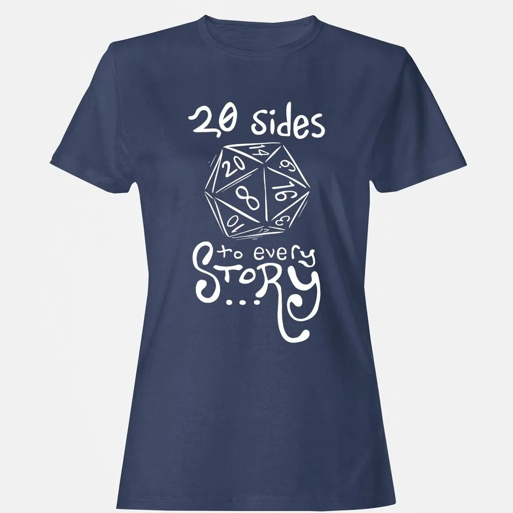 20 Sides to Every Story Women's T-Shirt - Navy - 10