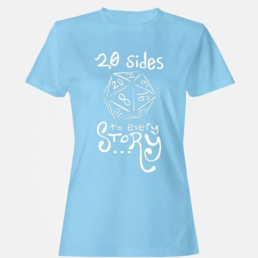 20 Sides to Every Story Women's T-Shirt - Light Blue - 8
