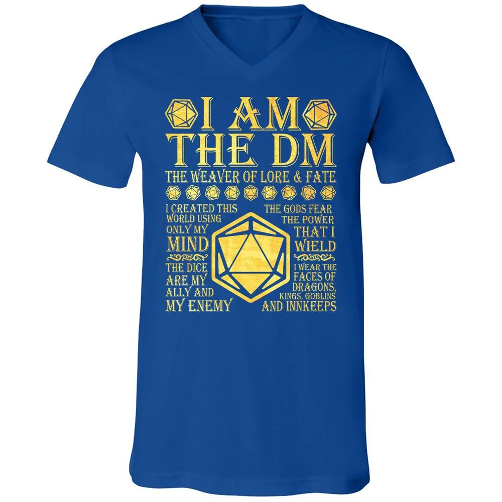 I Am The DM Unisex V-Neck T-Shirt - True Royal - 4