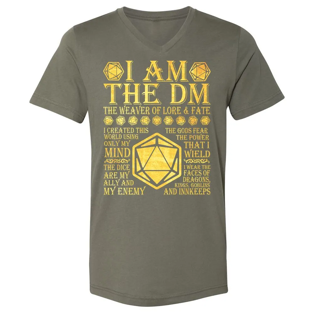 I Am The DM Unisex V-Neck T-Shirt - Military Green - 10