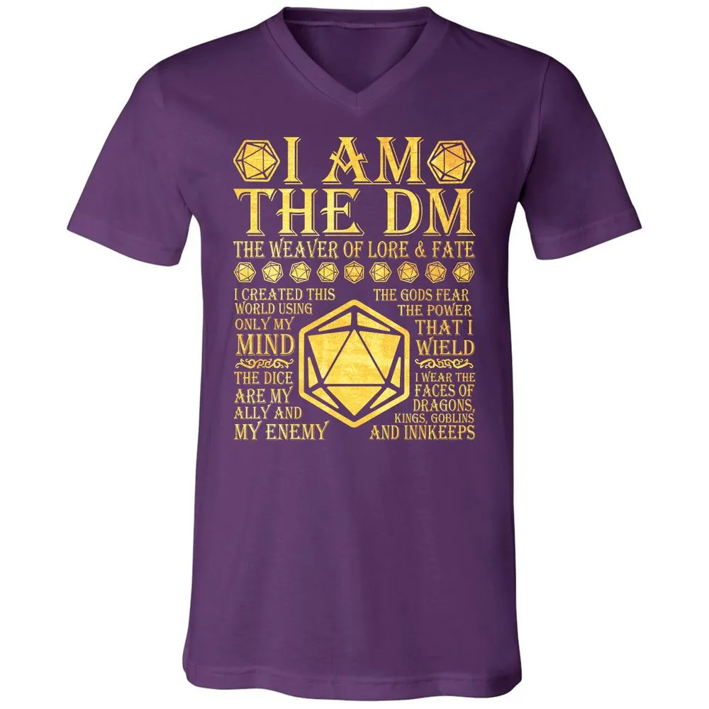 I Am The DM Unisex V-Neck T-Shirt - Team Purple - 9