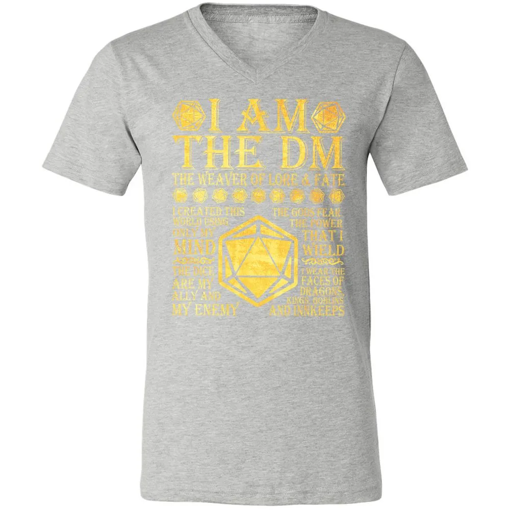 I Am The DM Unisex V-Neck T-Shirt - Athletic Heather - 7