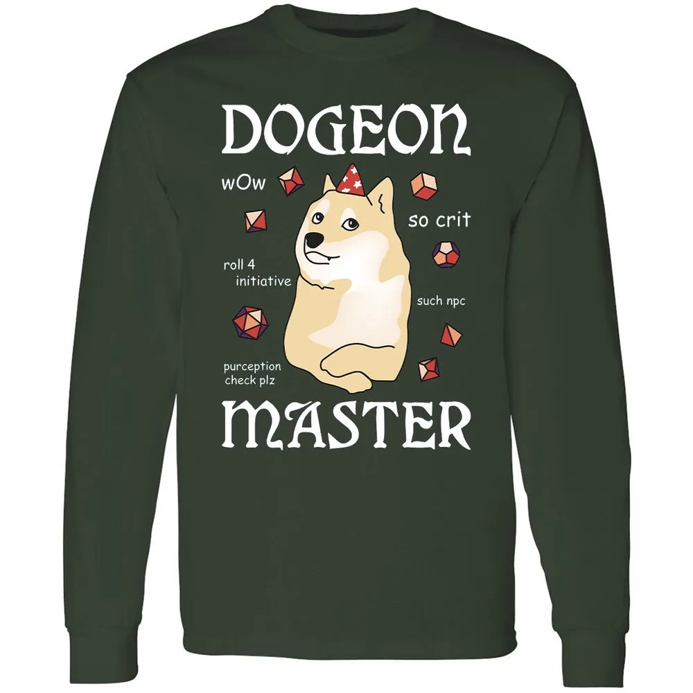 Dogeon Master Long Sleeve T-Shirt - Forest Green - 4
