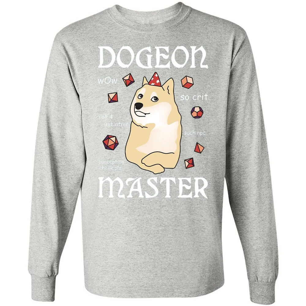 Dogeon Master Long Sleeve T-Shirt - Ash - 7