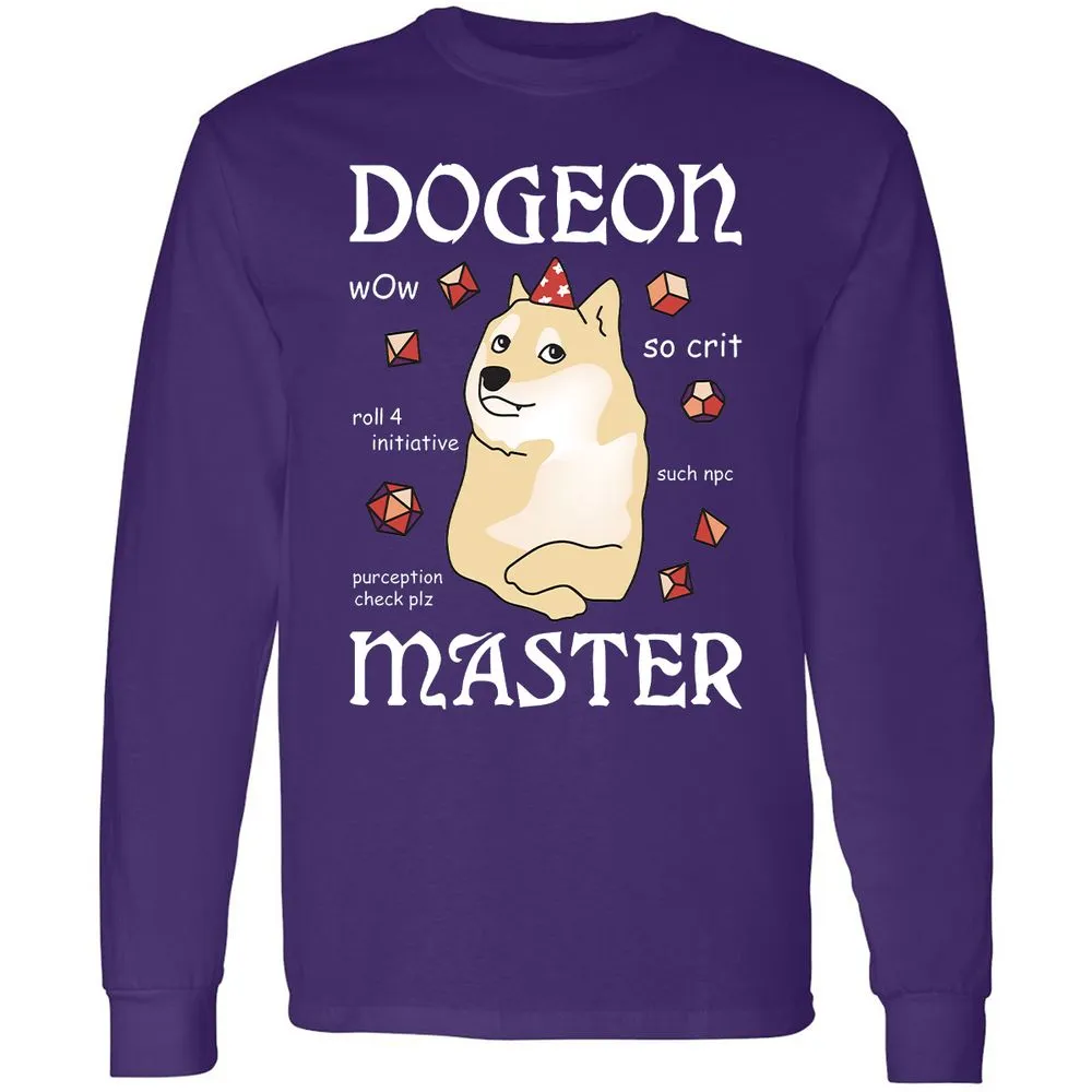 Dogeon Master Long Sleeve T-Shirt - Purple - 13