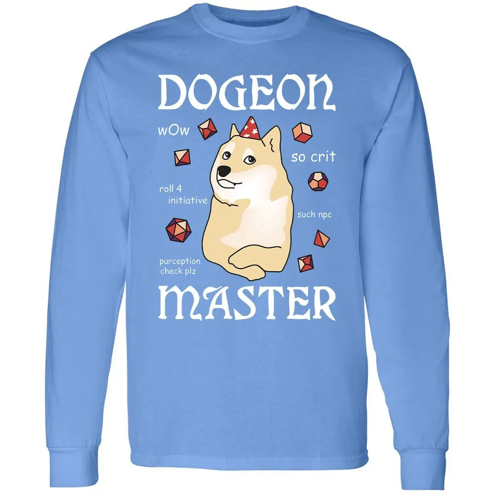 Dogeon Master Long Sleeve T-Shirt - Carolina Blue - 12