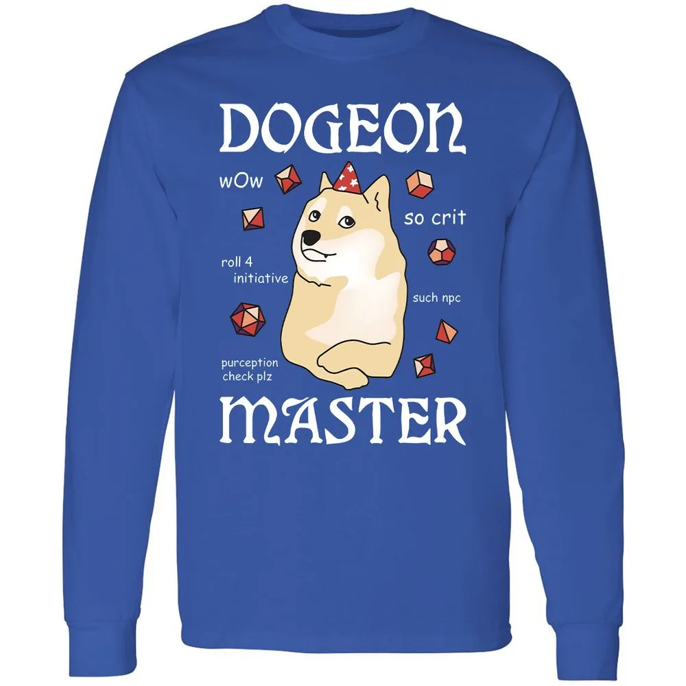 Dogeon Master Long Sleeve T-Shirt - Royal - 8