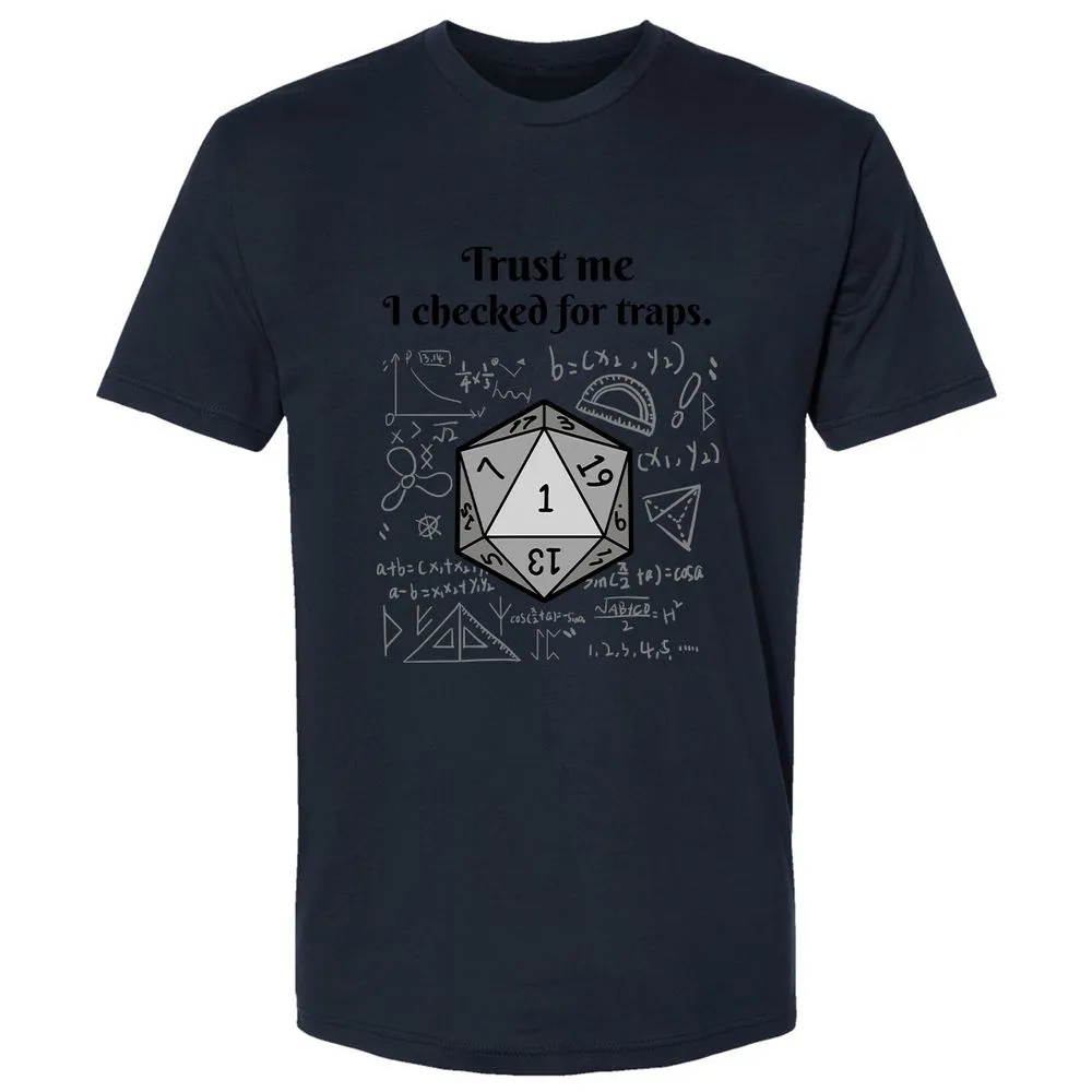 Trust me, I checked for traps. Premium Unisex T-Shirt - Midnight Navy - 14
