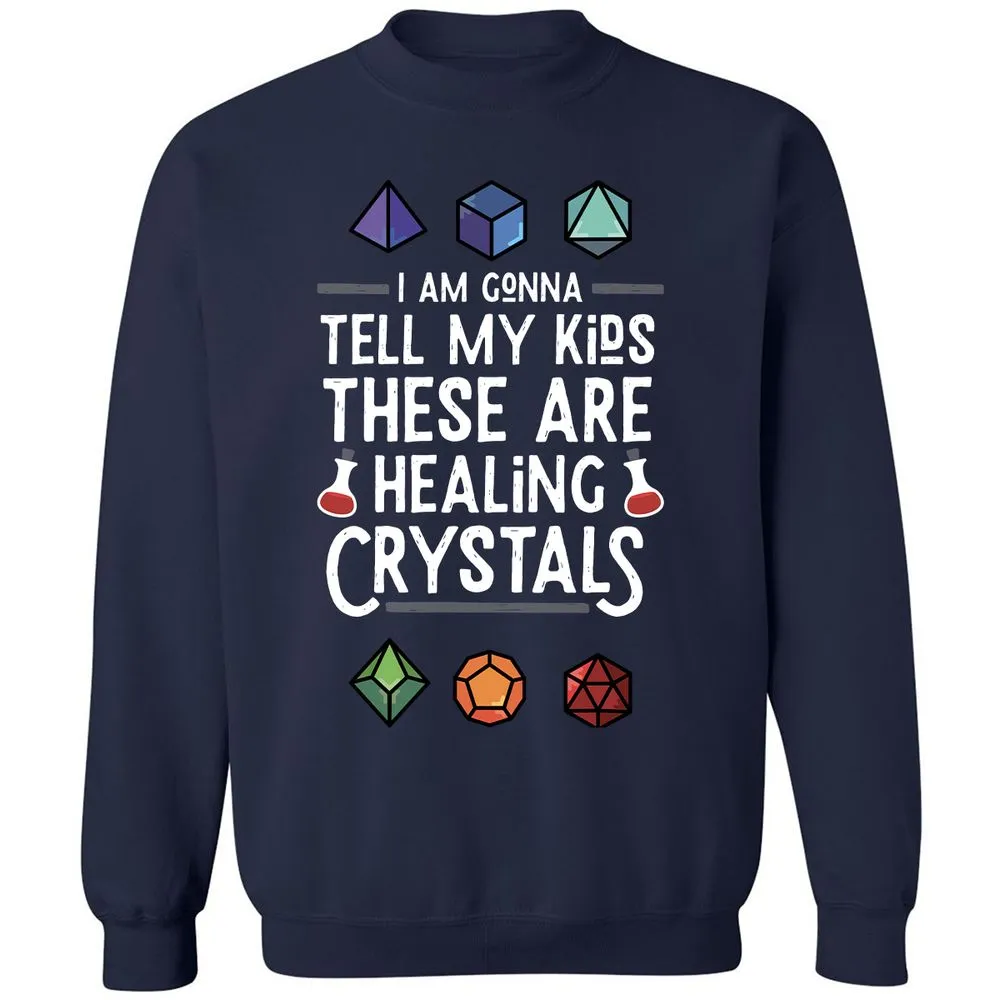 Healing Crystals Classic Unisex Sweatshirt - Navy - 2