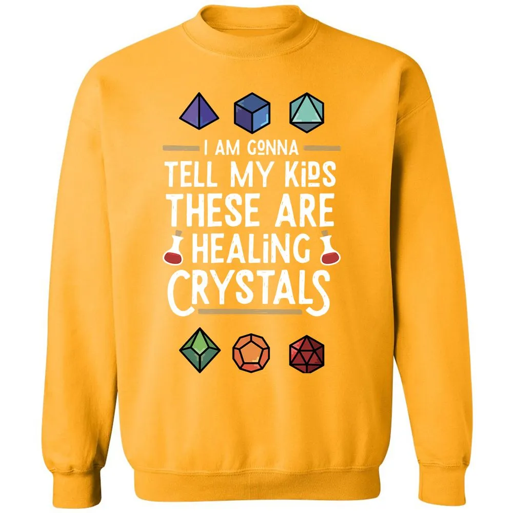 Healing Crystals Classic Unisex Sweatshirt - Gold - 11